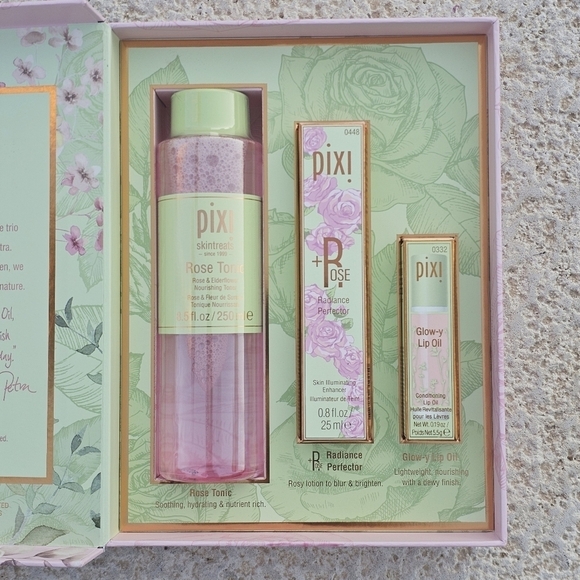 Pixie 3 set PR kit with rose tonic,radiance perfector, and glowy lip - Picture 1 of 10